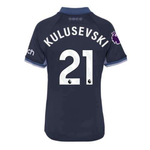 Fotbalové Dres Tottenham Hotspur Dejan Kulusevski #21 Dámské Venkovní 2023-24 Krátký Rukáv